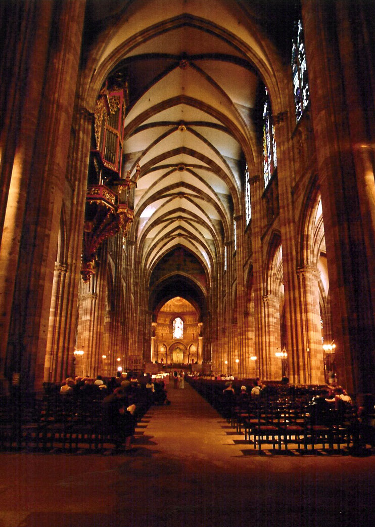 Inside the Strasbourg cathedral