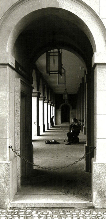 Accordian busker