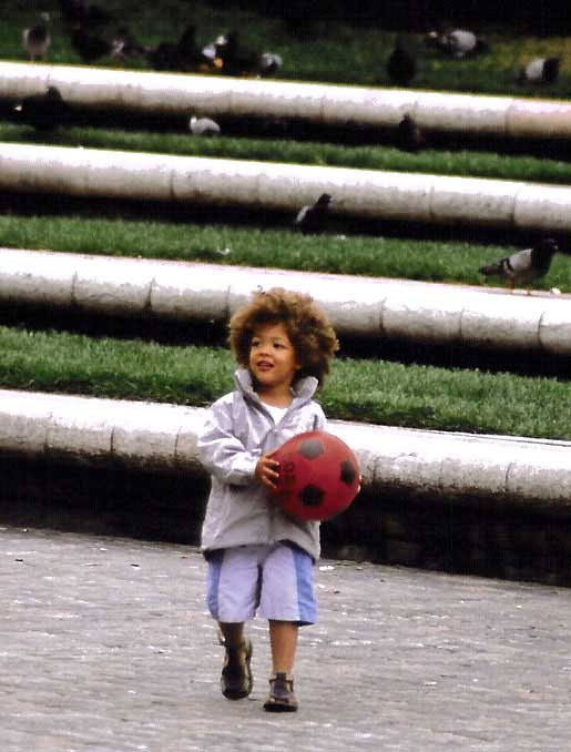 Happy little man, happy big hair