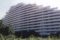 Curved building in Antibes