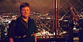 Scott being romantic on the Eiffel tower