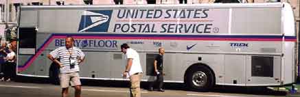 USPS team bus