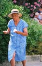 Is this woman enjoying her gelato?