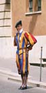 The traditional colourful garb for the Swiss regiment at the Vatican