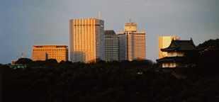 Sunrise over the Imperial Palace East Gardens