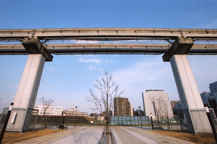 Torii are the ubiquitious Japanese gates - this is not one, but resembled