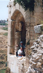 Jenn and Dave posing, Krak de Chevalier, near Aleppo, Syria