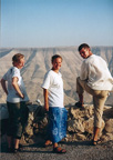 Jenn, Dave and Beck at The Rift on the Kings Highway, near Karak, Jordan