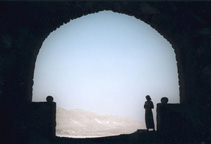 Beck in silhoutte, Karak, Jordan
