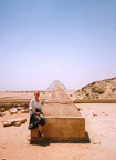 Beck with a mini-pyramid, near Cairo, Egypt