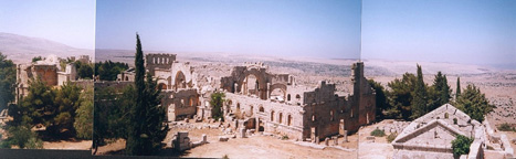Temple and landscape at St. Simons, near Aleppo, Syria
