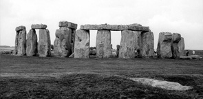 Stonehenge in b&w, near Salisbury, England