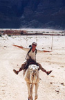 Dave sporting with his camel, Wadi Rum, Jordan