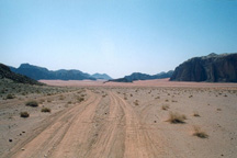 Tracks to anywhere, Wadi Rum, Jordan