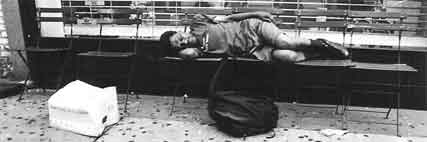 Sleeping above the street