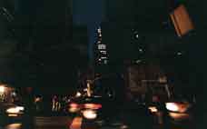 Times Square dark in the dark