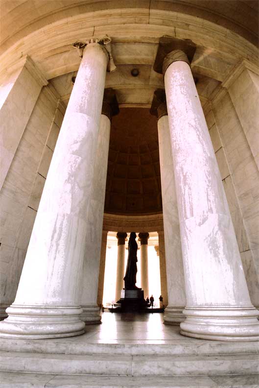 Jefferson amongst the columns of history