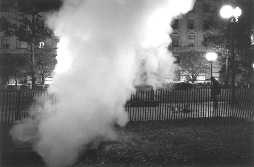 Steam power - and warmth for some locals