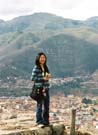 Faith posing in Cuzco