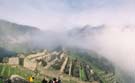 Machu Picchu in the mist - sunrise breaks